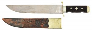 LOT #2276: RARE AND NEWLY DISCOVERED “IMPROVED PATTERN” BOWIE KNIFE BY SCHIVELY, PHILADELPHIA